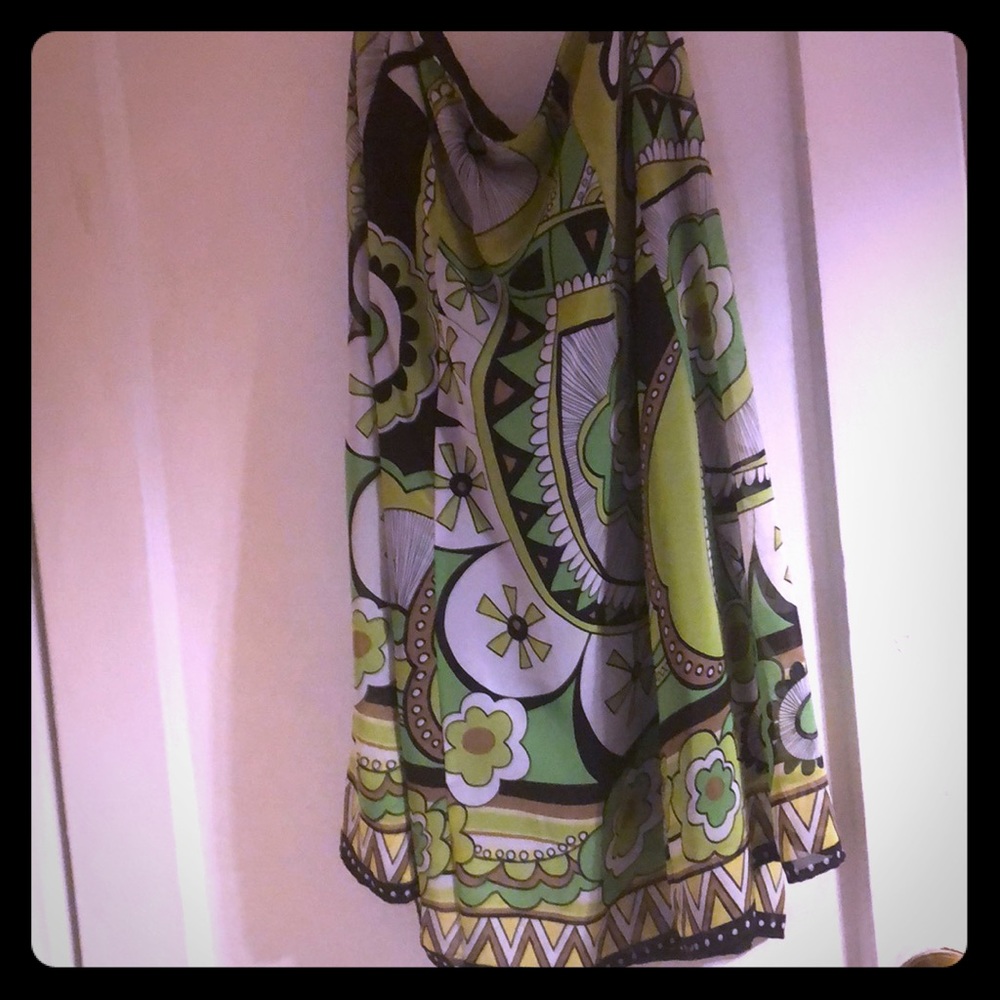 Abstract gorgeous multi color skirt.